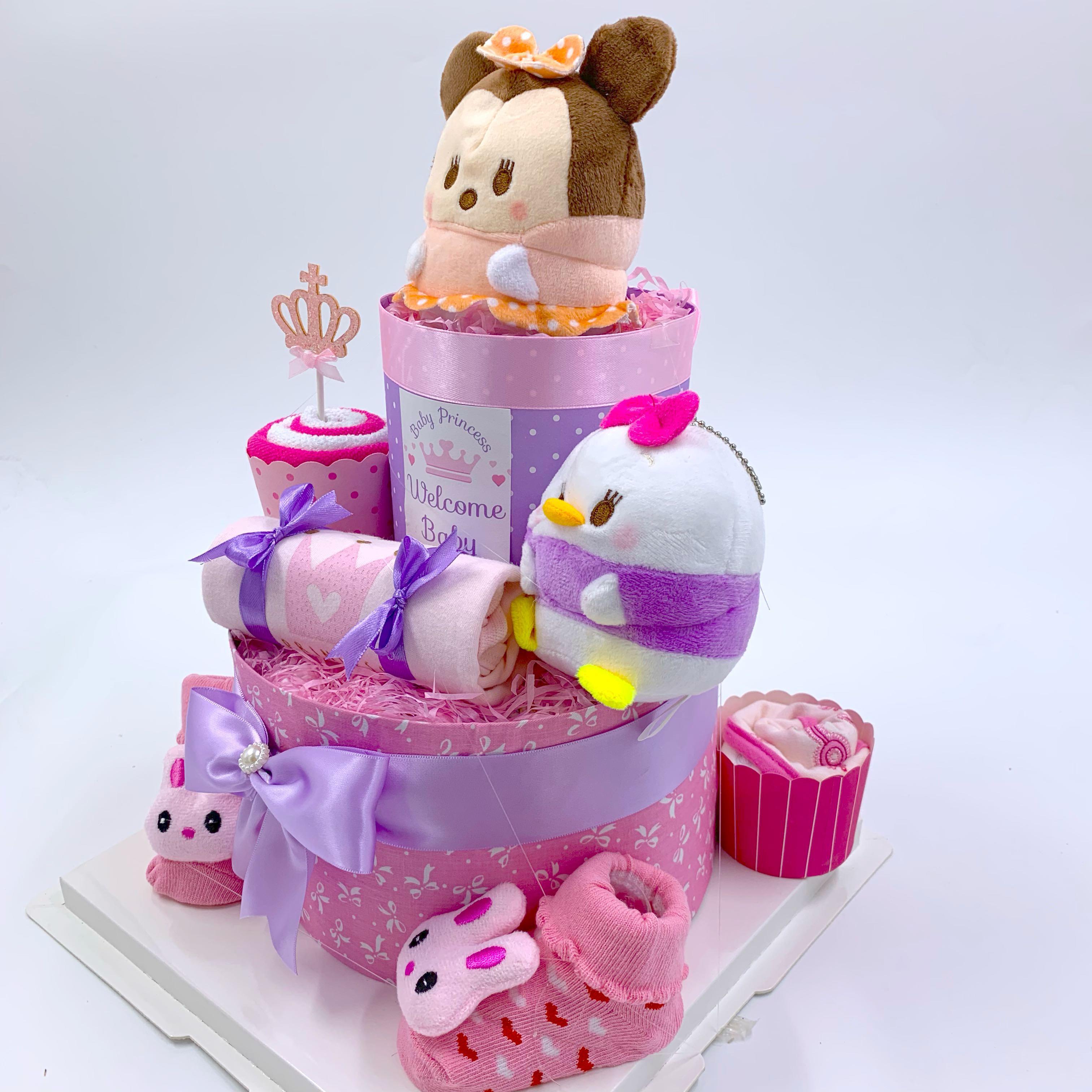 Tsum Tsum 2tier Baby Diapers Cake, Babies & Kids, Bathing & Changing