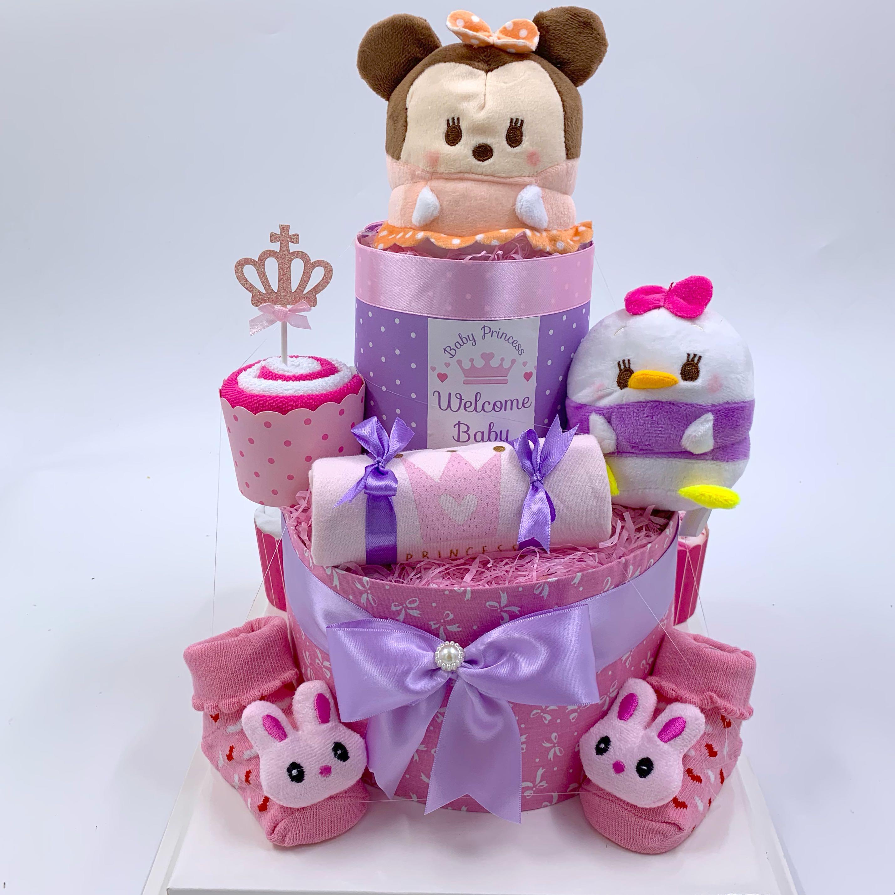 Tsum Tsum 2tier Baby Diapers Cake, Babies & Kids, Bathing & Changing