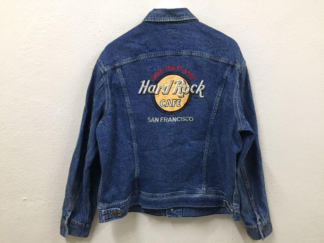 Vintage hard rock cafe denim jacket top