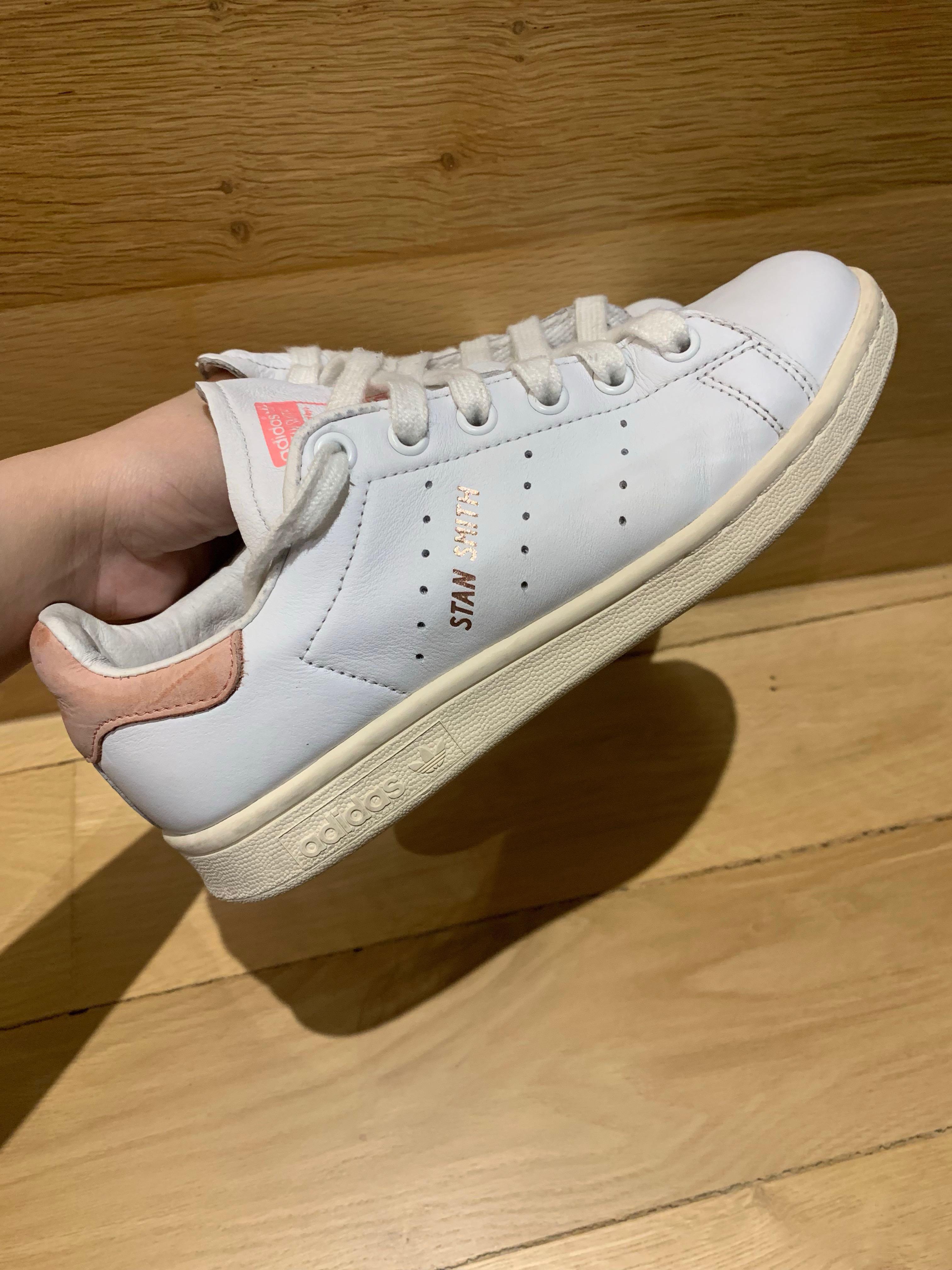 adidas stan smith pink and white womens