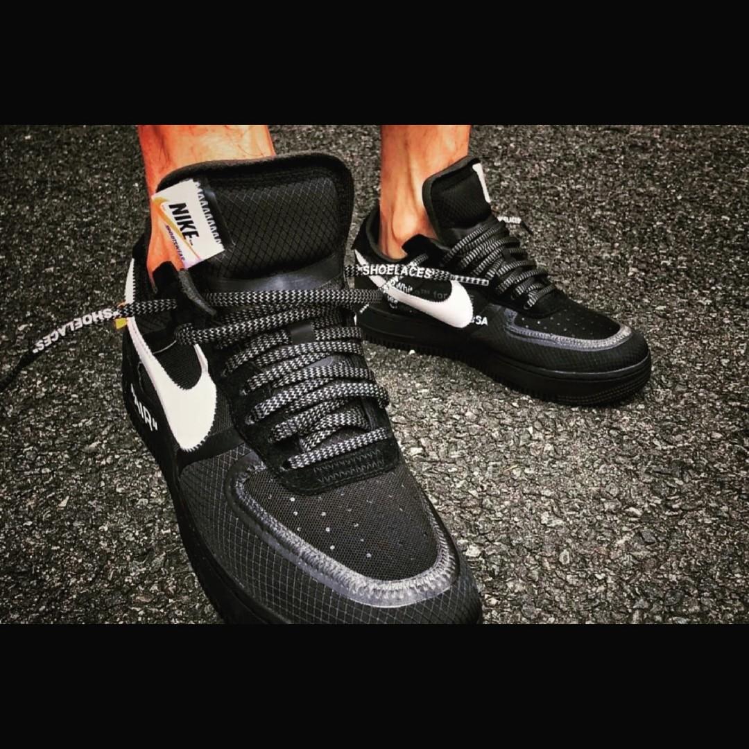 WTS - US 8.5 Off-White X Nike AirForce 1 Low Black, Men's Fashion,  Footwear, Sneakers on Carousell