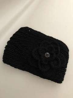 Black crochet headband