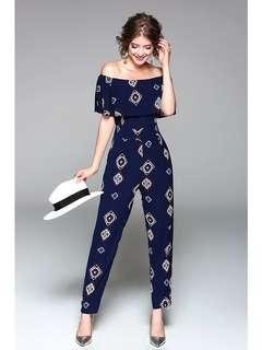 (Preorder) Off Shoulder Jumpsuit