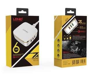LDNIO A6704 Six 6 Port USB Plug 5V 7A Quick Charger