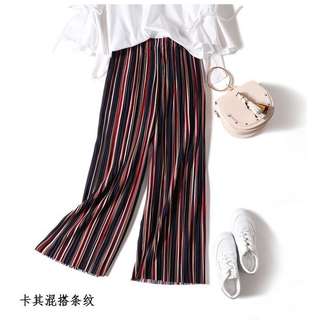 (全新)直紋顯瘦高腰間條褲 New strip pants free size64182961335042110