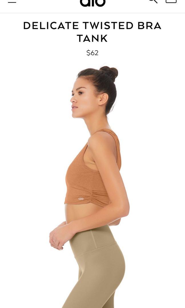 alo delicate twisted bra tank