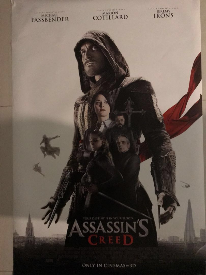 Assassin Creed Movie Poster Everything Else On Carousell Assassin's creed movie poster 2 sided original ver b 27x40 michael fassbender. assassin creed movie poster