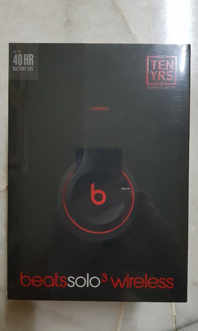 Beats Solo 3 Wireless Bluetooth Headphones Defiant Black Red Audio Headphones Headsets on Carousell