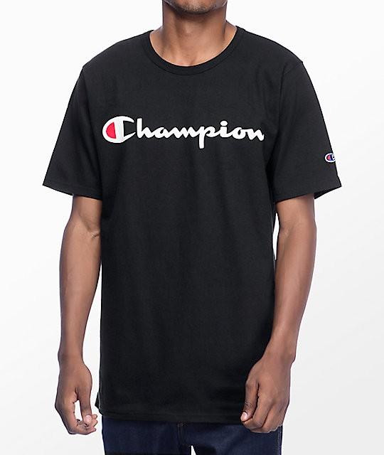 all black champion shirt