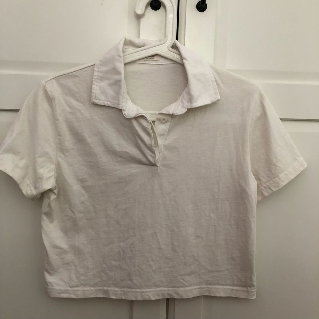 White collared shirt brandy