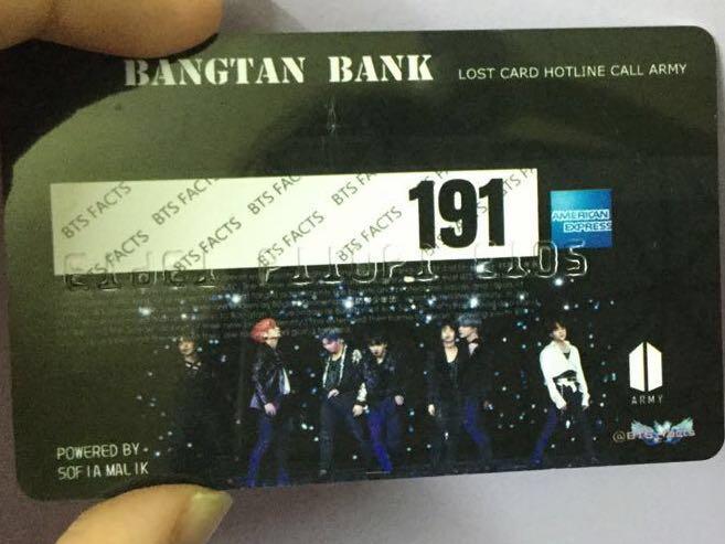 Bts Pvc Bank Card American Express Credit Card K Wave On Carousell 43 on the forbes 2019 celebrity 100 list.