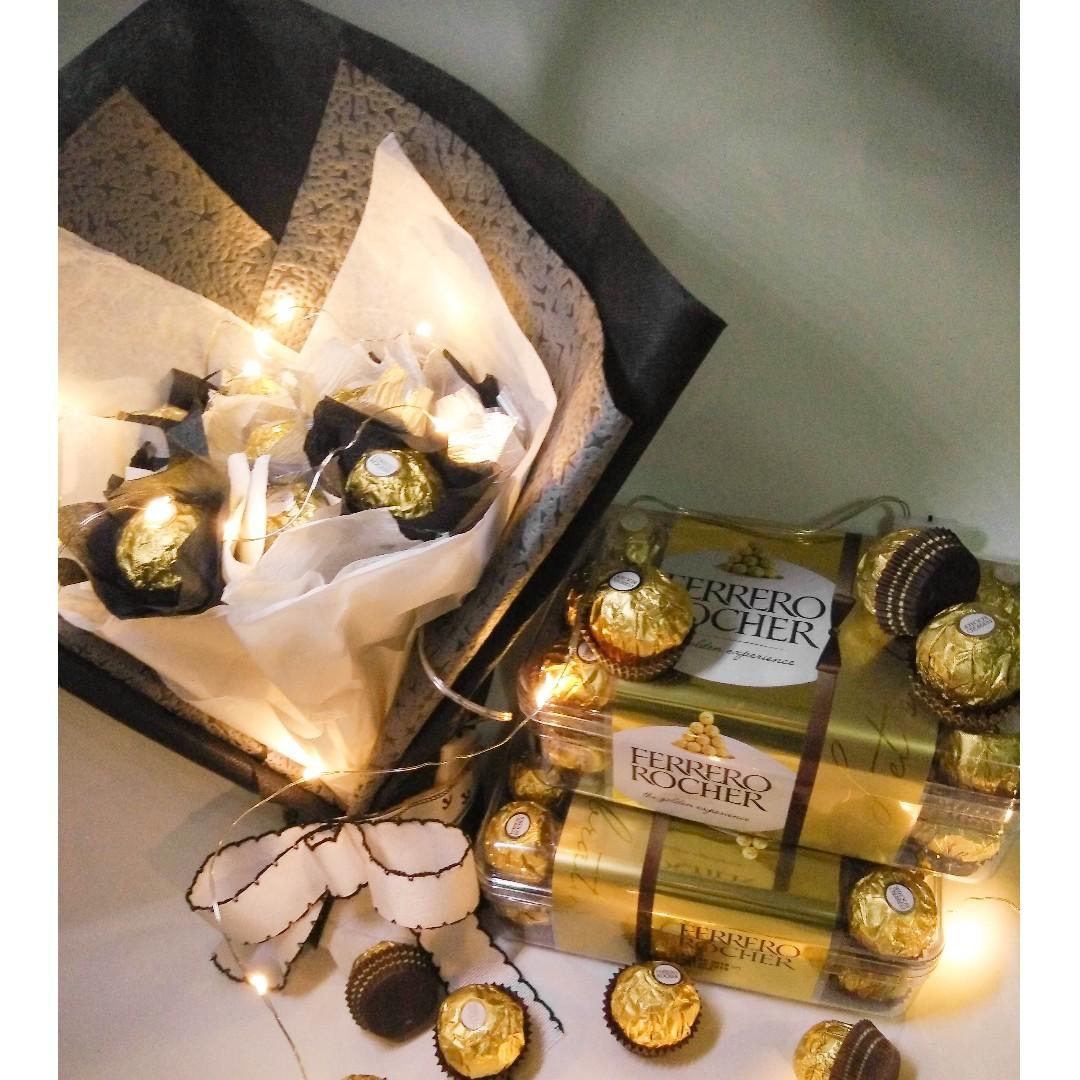 Chocolate Bouquet Ferrero Rocher Gardening Flowers Bouquets On Carousell