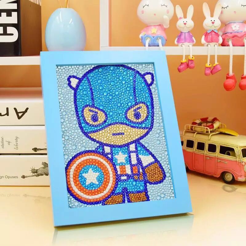 Diamond Art Painting Diy With Frame Marvel Characters Toys