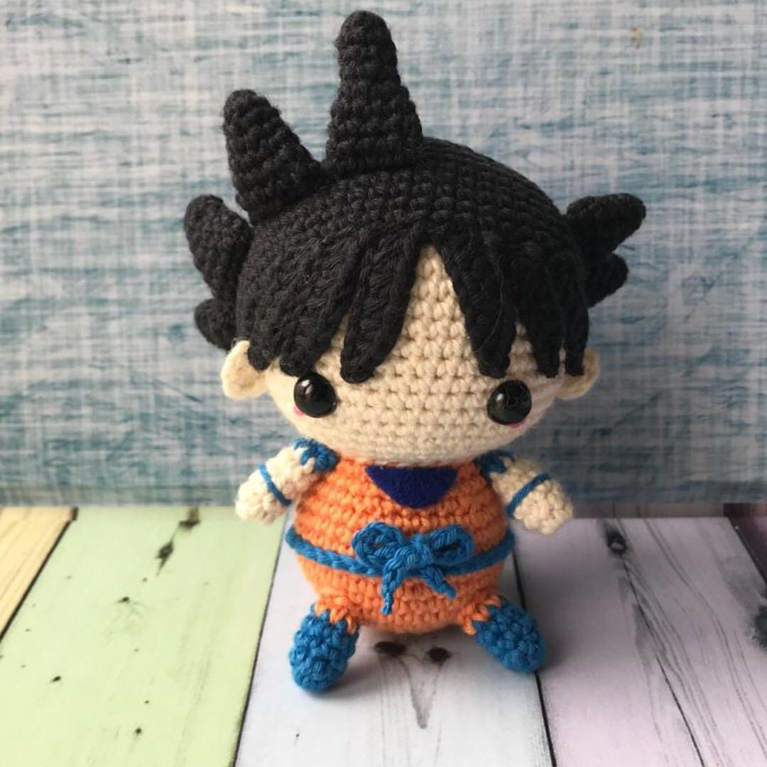 Dragon Ball Goku Handmade Crochet Doll Bouquet Topper Design