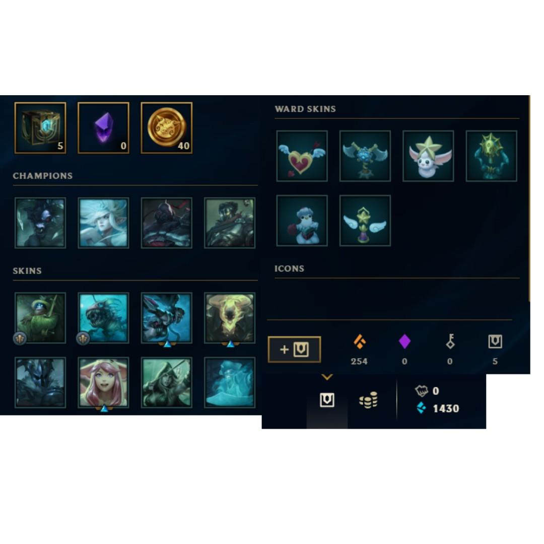 Garena Sg My League Of Legends Lol D4 76 W R Account Toys Games Video Gaming Video Games On Carousell