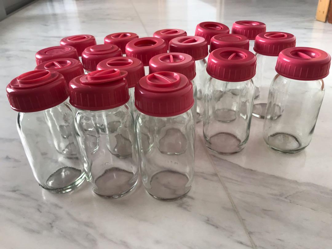 Glass bottles for breast milk storage, Babies & Kids, Nursing & Feeding