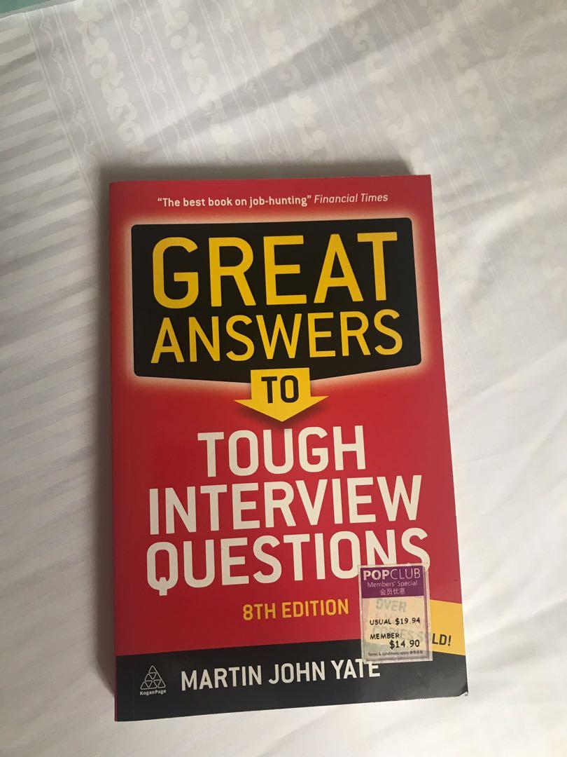 Great Answer To Tough Interview Question Guide Book Books