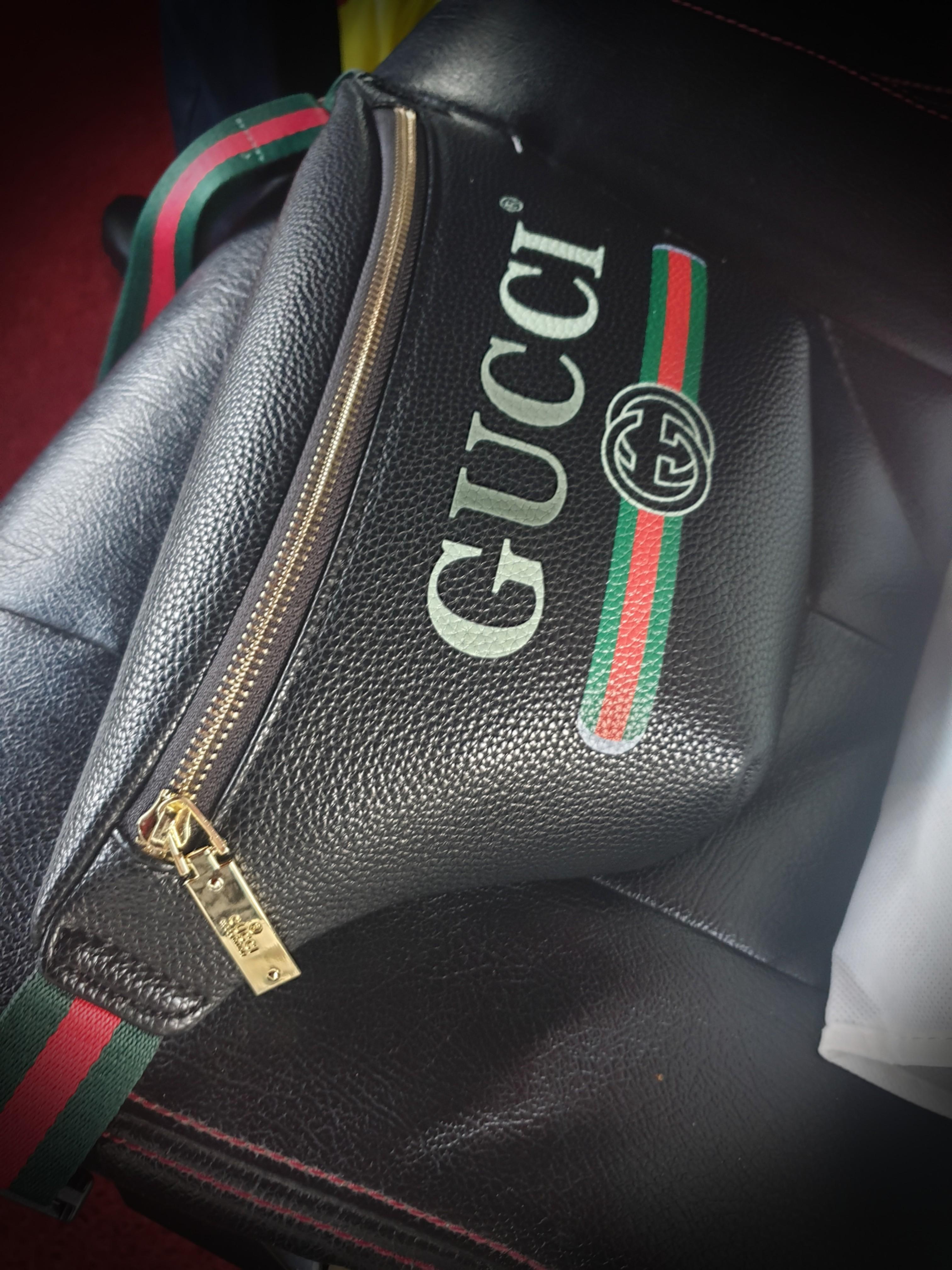 gucci bum bag white