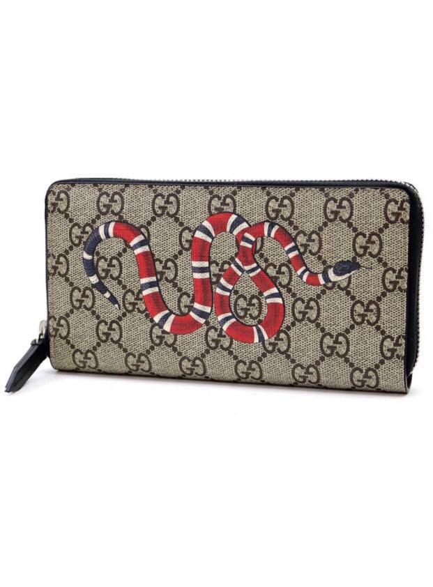 gucci snake long wallet