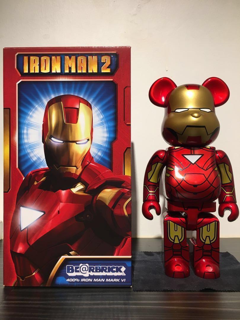 Iron Man 2 MK VI 400% Bearbrick, Hobbies & Toys, Toys & Games on 
