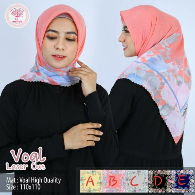 Jilbab Segiempat Voal Laser Cut By Melia Olshop Fashion Olshop