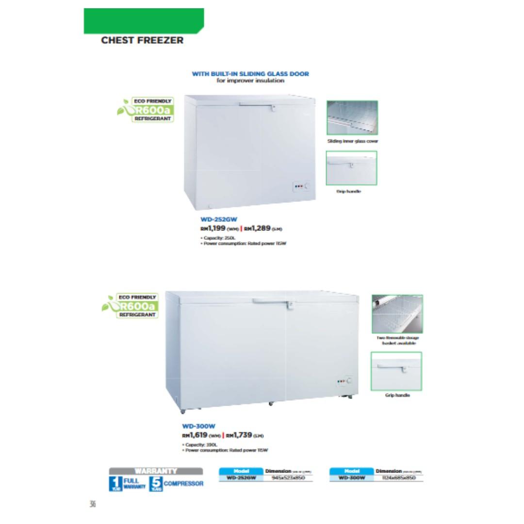 Midea Chest Freezer NEW BARU, TV & Home Appliances, Kitchen Appliances