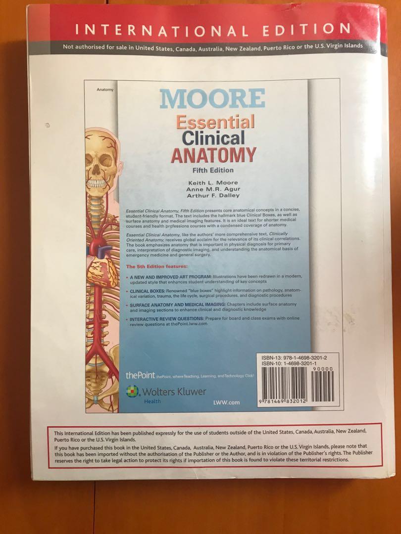 Moore essential clinical anatomy 細moore medical textbook, 興趣及遊戲, 書本
