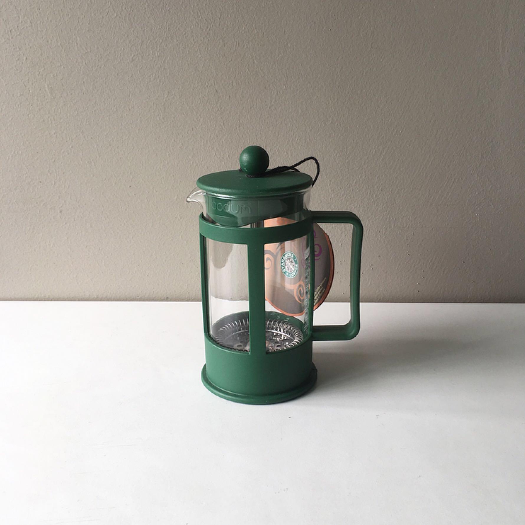 NEW Bodum 350ml 1.5cups Coffee Press in Green Casement Made for Starbucks TV Home Appliances Kitchen Appliances Coffee Machines Makers on Carousell