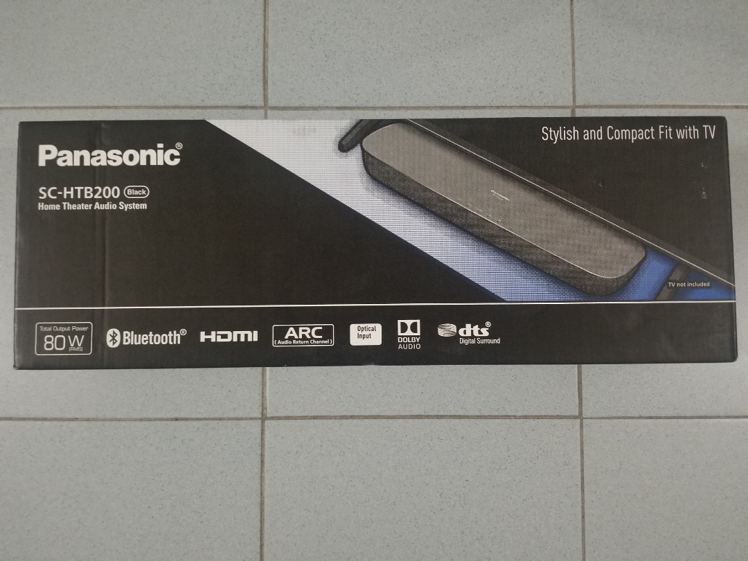 全新Panasonic sound bar SC-HTB200, 音響器材, Soundbar、揚聲器 