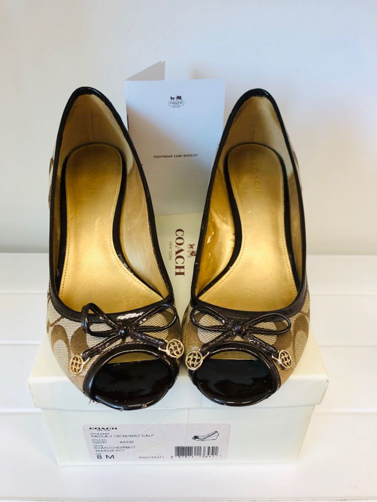 Coach peep toe heels cheap