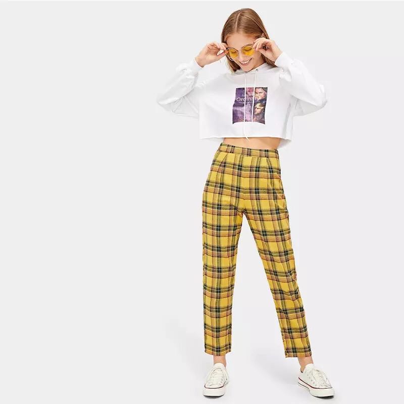 Romwe outlet plaid pants