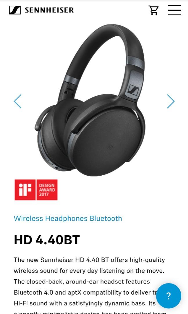 Sennheiser hd 4.40 around ear bluetooth wireless headphones sale
