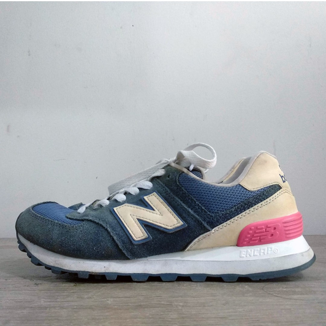 sepatu cewek new balance 574 blue pink original murah meriah 1551440847 939634410