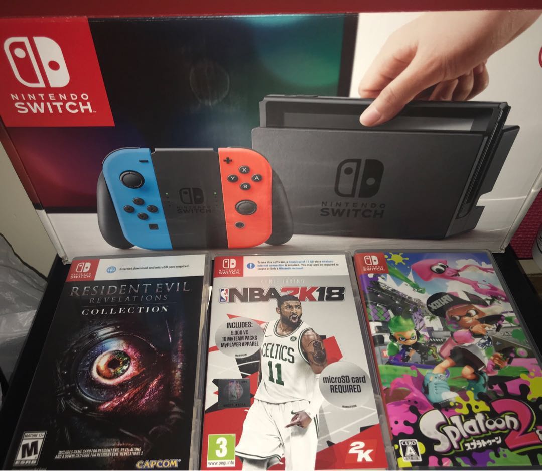 Switch (連4隻game)有單原廠行貨, 電子遊戲, 電子遊戲機, Nintendo 任天堂 Carousell
