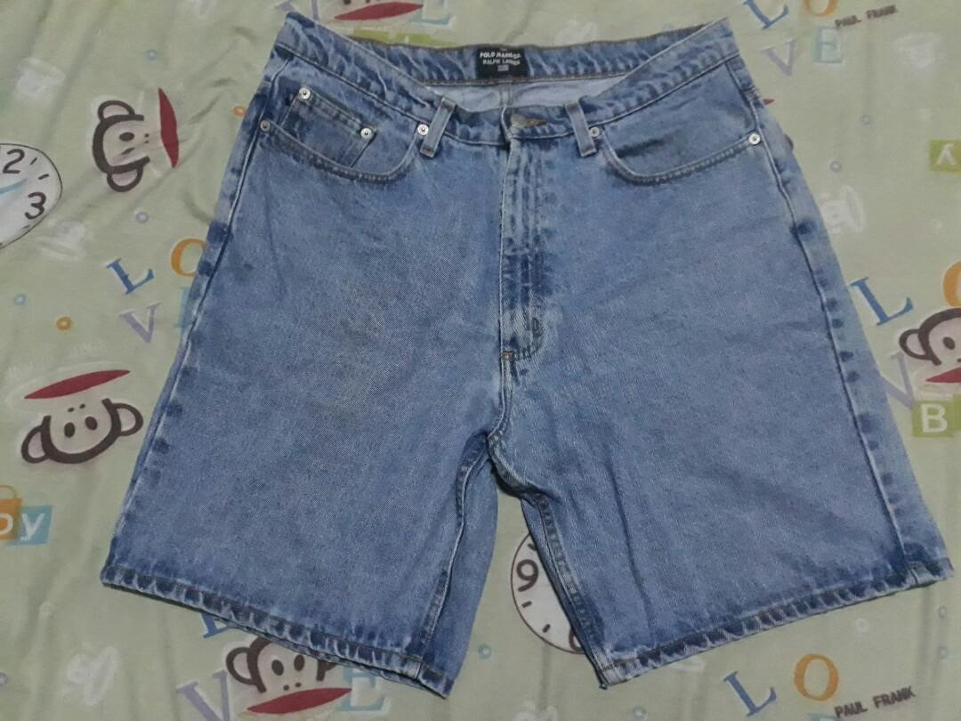 men's polo denim shorts