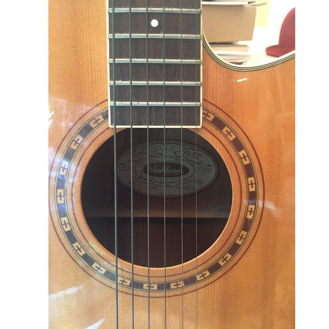 Washburn WD10CE Dreadnought Cutaway Acoustic Guitar, Hobbies & Toys