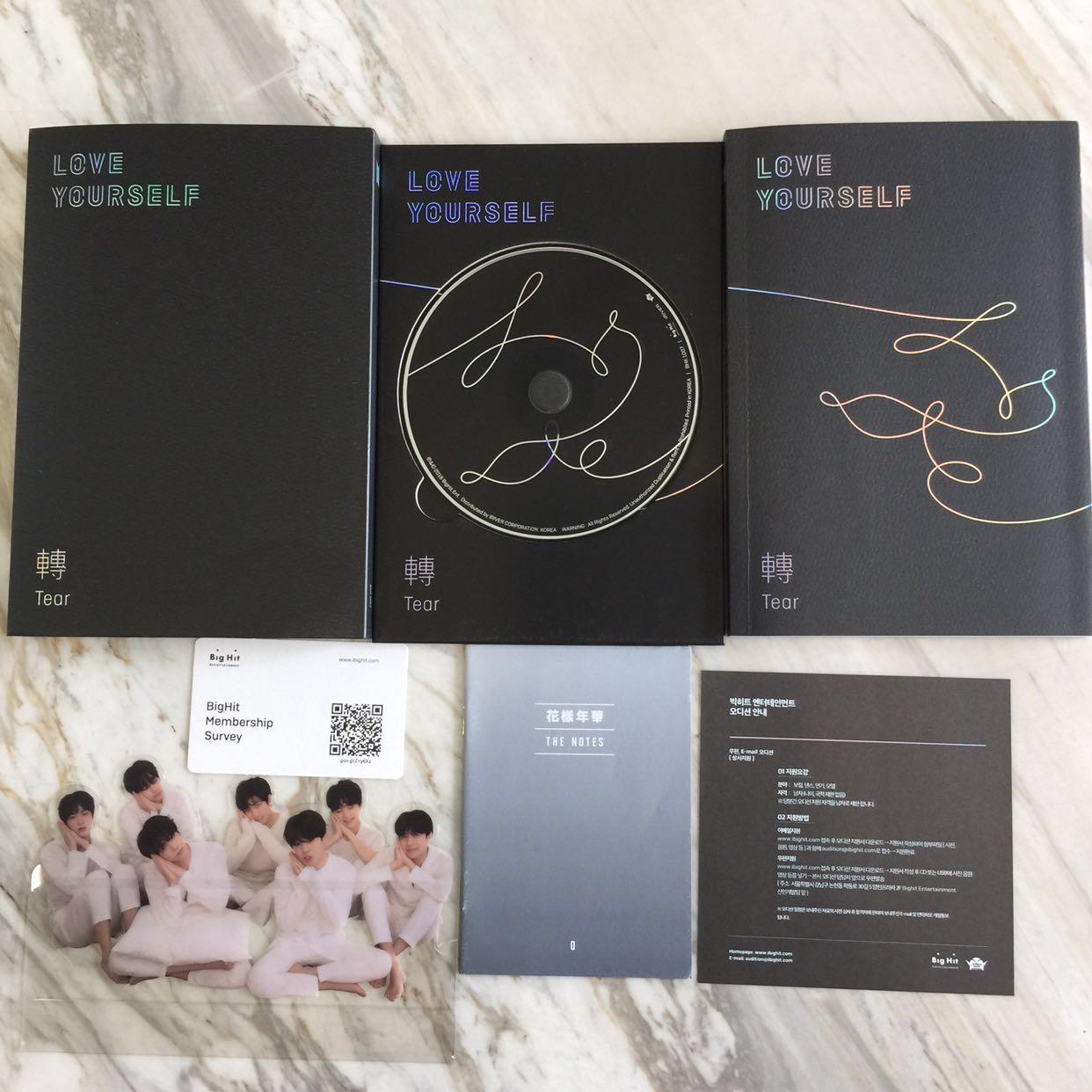 Wts Unsealed Bts Love Yourself 轉 Tear Version O Album Entertainment K Wave On Carousell