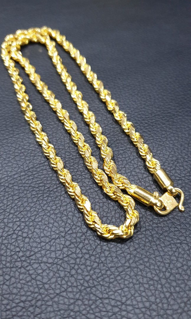 916 gold rope necklace 113.26grams 