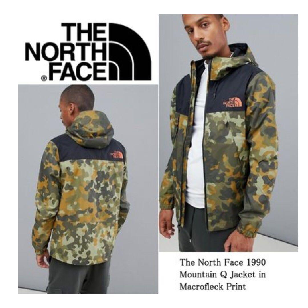 The north face 1990 mountain q jacket in macrofleck print sale