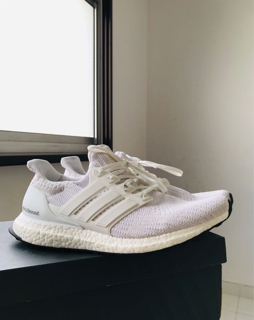 all white ultra boost size 9