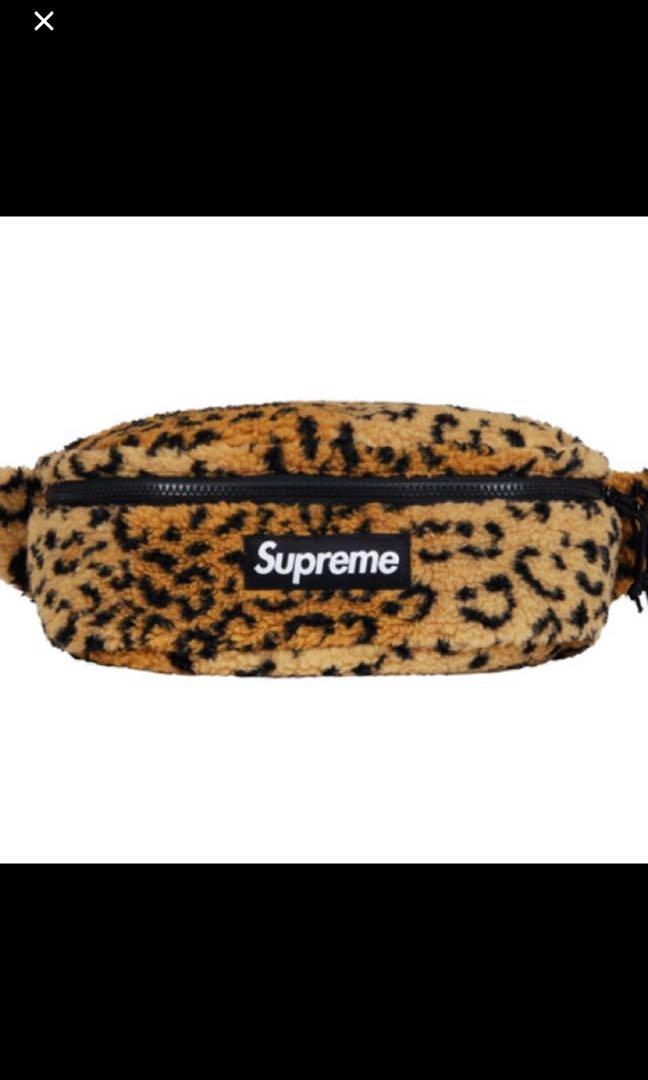 Leopard fleece waist bag new arrivals