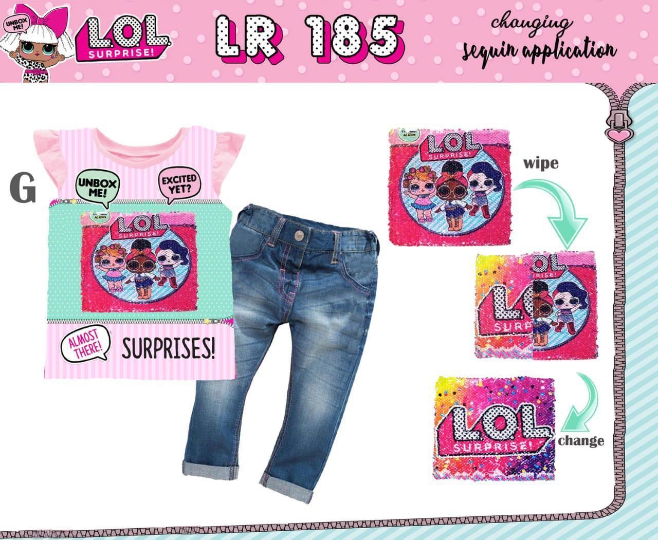 BAJU ANAK IMPORT LOL SURPRISE SEQUIN BISA RUBAH GAMBAR