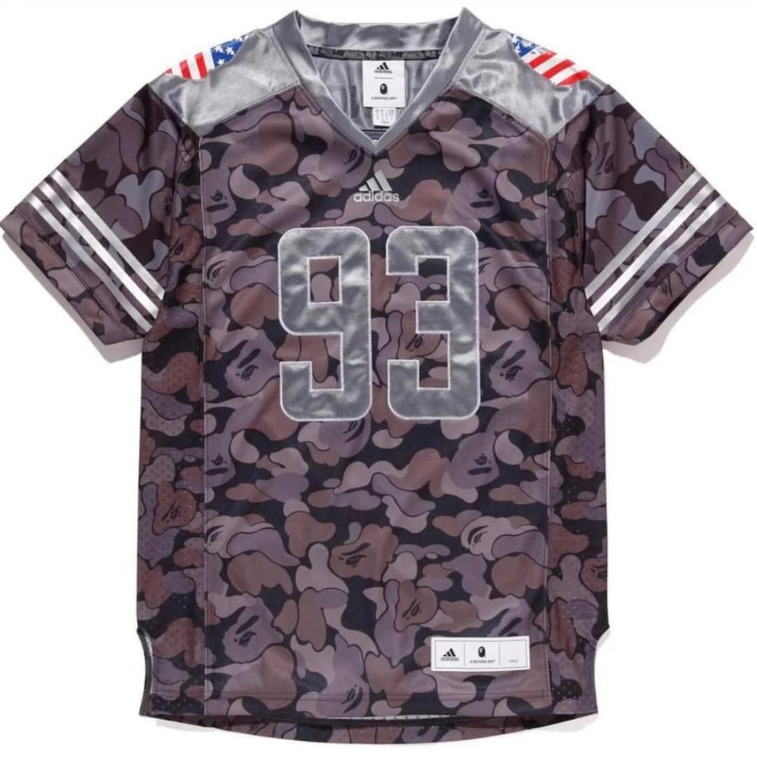Bape X Adidas Football Jersey Size M Men S Fashion Clothes Tops