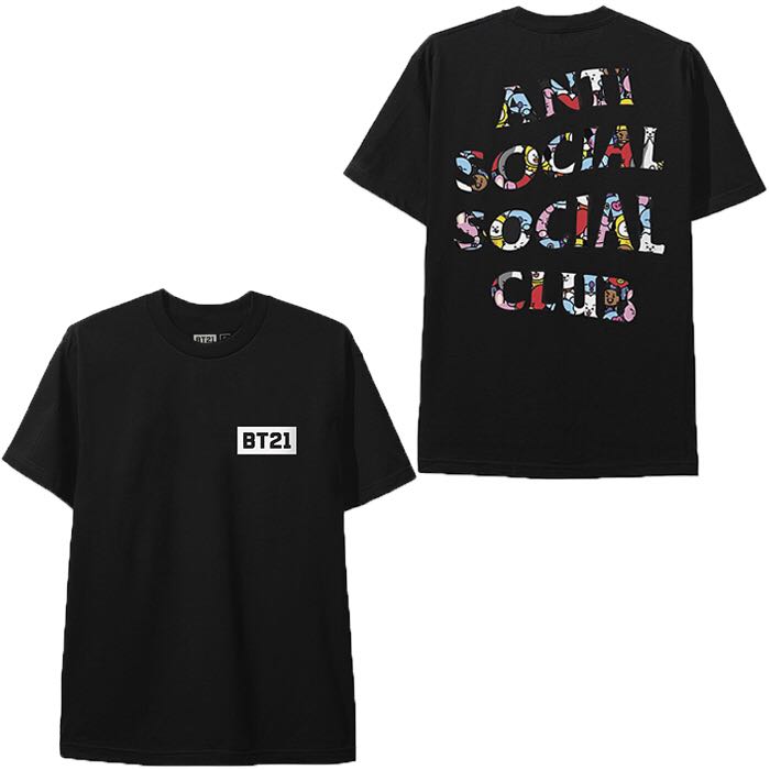 Anti Social Social Club X BT21 Club Peekaboo Tee White Size S M L