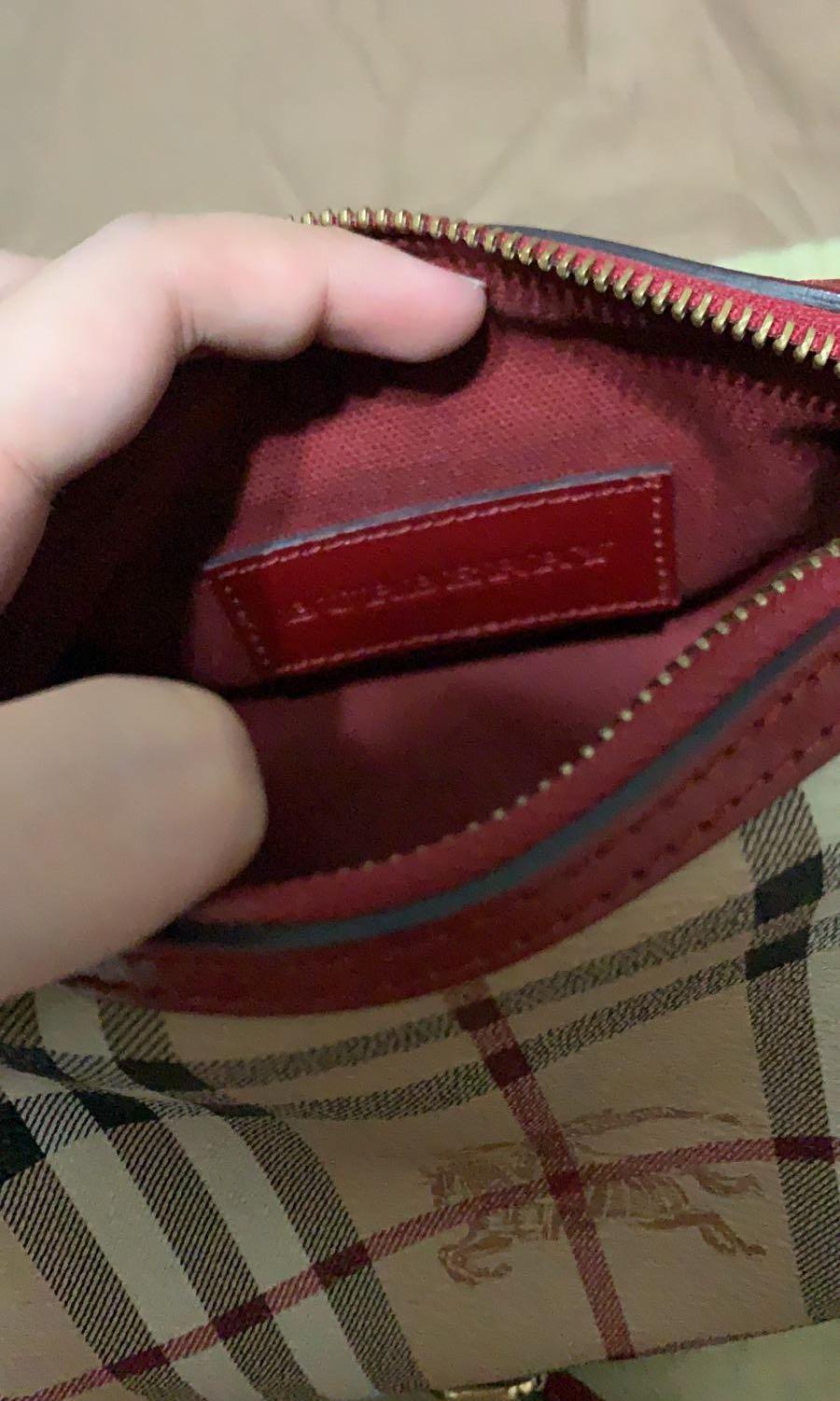 Burberry haymarket check mini blaze crossbody bag, Women's Fashion