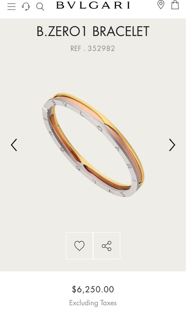 Bvlgari deals bangles price