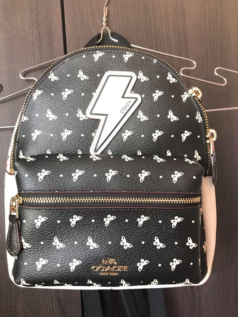 Coach Mini Charlie Backpack in Butterfly Bandana