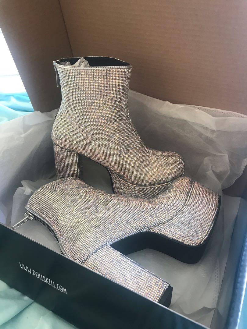 Current Mood Crystal Platform Boots 