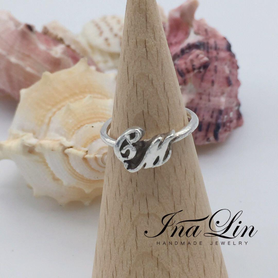 DIY workshop - Two initial letters fine silver female/male ring 999雙字母縮寫男女純銀戒,  Hobbies & Toys, Stationery & Craft, Craft Supplies & Tools on Carousell