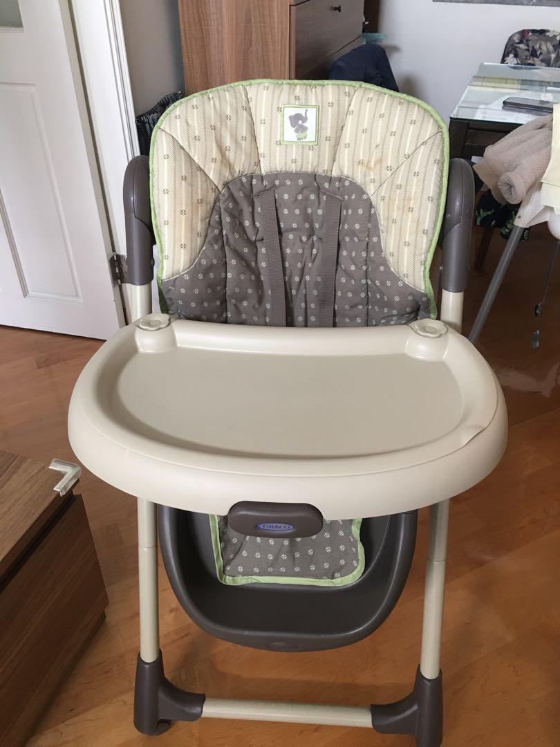 graco wooden high chair